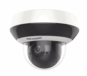Mini Domo PTZ IP 4 Megapixel / 4X Zoom / H.265+ / 20 mts IR EXIR / PoE  /Exterior IP66 / DarkFighter / Micrófono Integrado / Micro SD